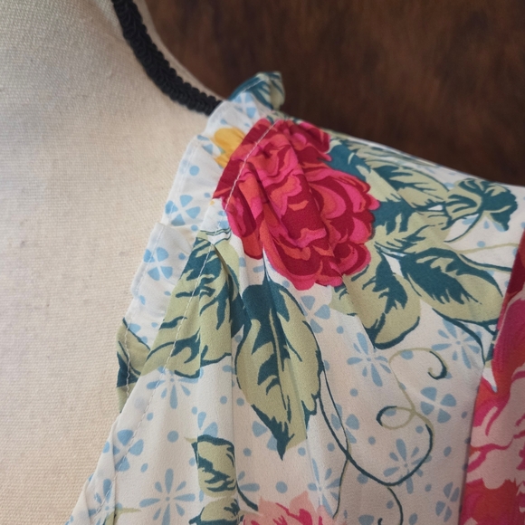 The Pioneer Woman Floral Blouse with Red and Yellow Accents - Picture 3 of 9